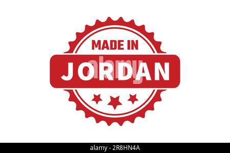 Hergestellt In Jordan Rubber Stamp Stock Vektor