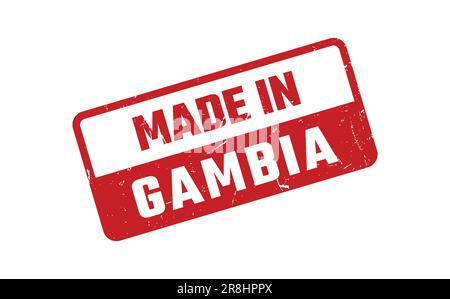 Hergestellt In Gambia Gummistempel Stock Vektor
