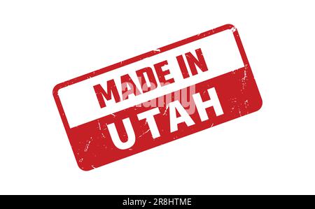 Hergestellt In Utah Gummistempel Stock Vektor