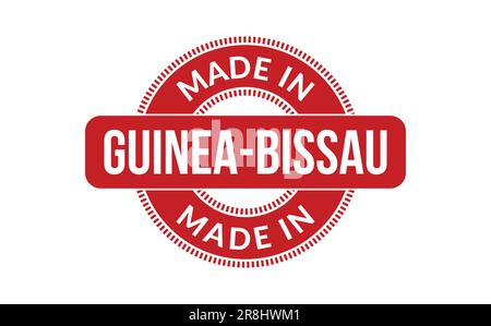 Hergestellt Aus Guinea-Bissau-Gummistempel Stock Vektor