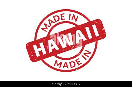 Hergestellt In Hawaii Rubber Stamp Stock Vektor