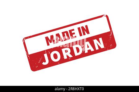 Hergestellt In Jordan Rubber Stamp Stock Vektor