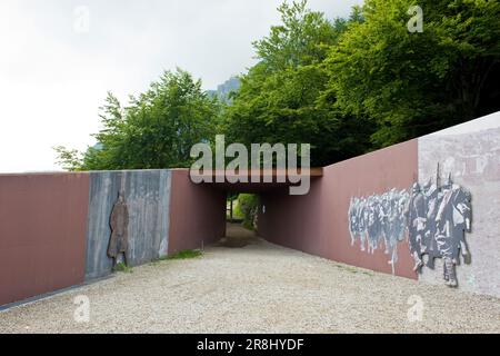 Strada Delle 52 Galerie. Massiccio Del Pasubio Stockfoto