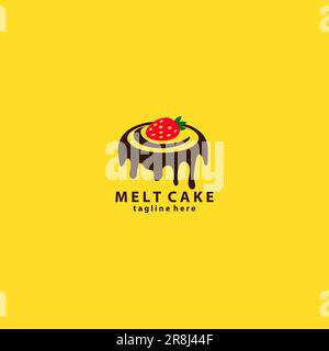 Vektordarstellung eines Kuchen mit Schokoladentropfen Stock Vektor