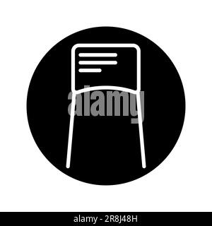 Symbol für schwarze Linie aus Mylar des Kondensators. Piktogramm für Webseite, mobile App, Werbeaktion. Stock Vektor
