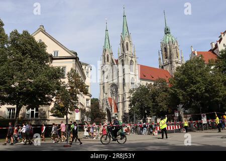 München die Hauptstadt des Freistaates Bayern. Nach Berlin und Hamburg ist die drittbevölkerungsreichste Stadt Deutschlands und bekannt als eine der t. Stockfoto