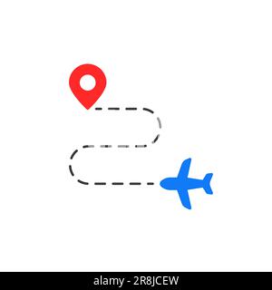 Route wie Reiseziel einfaches Symbol Stock Vektor