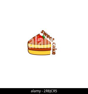Brownies Cake Logo Vektorgrafik Vorlage Symbol Grafikdesign Stock Vektor