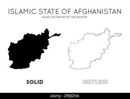 Afghanistan-Karte. Leere Vektorkarte des Landes. Borders of Afghanistan für Ihre Infografik. Vektordarstellung. Stock Vektor