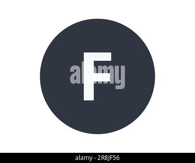 Isoliertes fluorchemisches Element in einem Kreis. Stock Vektor