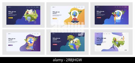 Gruppe von Menschen, die eine umweltfreundliche Welt schaffen Stock Vektor