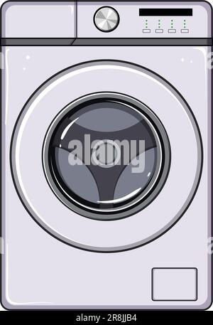 Zimmerwaschmaschine Cartoon-Vektordarstellung Stock Vektor