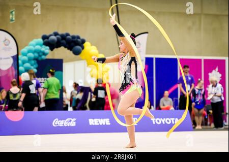 Berlin, Deutschland. 09. März 2023. Berlin, Juni 21. 2023: Olympische Sonderspiele 2023 Berlin - Gymnastik Rhythmic - Messe Berlin. (Ryan Sleiman/SPP) Guthaben: SPP Sport Press Photo. Alamy Live News Stockfoto