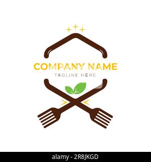 Modernes Restaurant-Logo-Design Stock Vektor