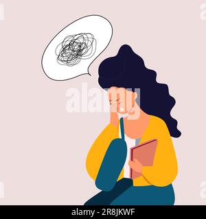 Stress, Irritationsfaktoren, Haushalt, Überarbeit, schlechte Laune Stock Vektor