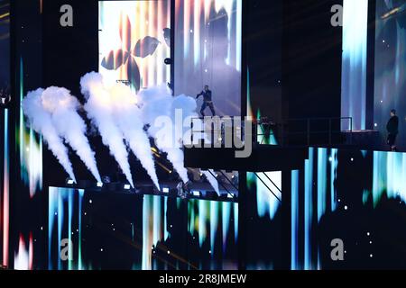 Krakau, Polen. 21. Juni 2023. Musikalische Darbietung während der Europaspiele 2023 in Krakau, Polen, am 21. Juni ( Kredit: Mickael Chavet/Alamy Live News Stockfoto