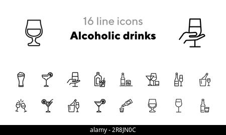 Symbol für alkoholische Getränke Stock Vektor