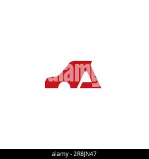 Ein Logo-Symbol für das Auto. Logo-Design mit dem Buchstaben „A“ für die Automobilindustrie Stock Vektor