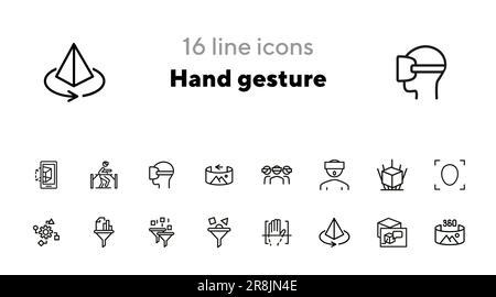 Virtual-Reality-Symbole Stock Vektor