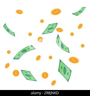 Münzen und Dollar-Vektor Stock Vektor