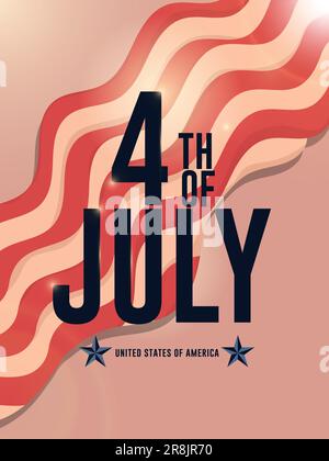 4. Juli USA Independence Day Holiday Konzept. Vintage-Poster-Design-Vektordarstellung. Stock Vektor