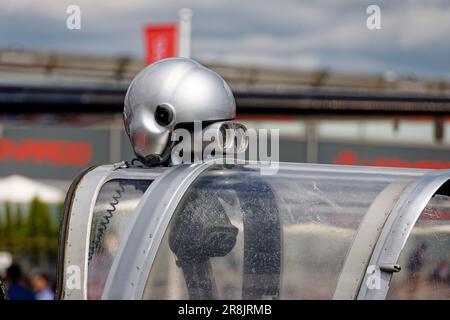 Paris-Le Bourget, Frankreich. 21. Juni 2023. Fouga CM 175 Zephyr-Ausstellung auf der 54. International Paris Air Show, Frankreich. Eröffnung der 54. Ausgabe der International Aeronautics and Space Show vom 19. Bis 25. Juni 2023 in Paris-Le Bourget, Frankreich. Kredit: Bernard Menigault/Alamy Live News Stockfoto