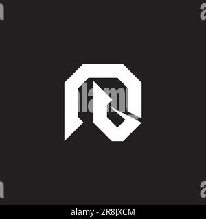 Einfacher geometrischer Logovektor des Buchstabens nv Stock Vektor