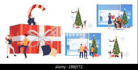 Weihnachten und Neujahr Stock Vektor