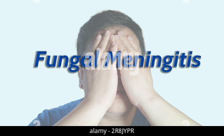 Hintergrund von Pilzmeningitis, Meningitis Symptome, bakterielle Meningitis Stockfoto