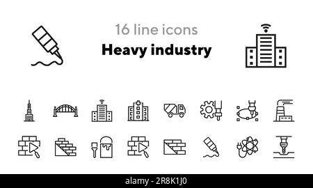 Schwerindustrie Symbole Stock Vektor