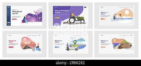 Gruppe von Personen, die privaten Transport fahren Stock Vektor