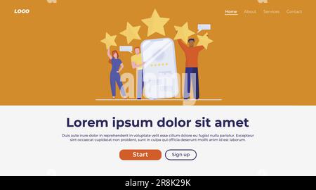 Kunden geben positives Feedback Stock Vektor