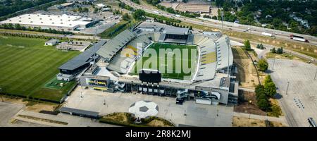 Mapfre Stadium in Columbus - Luftaufnahme - COLUMBUS, USA - 09. JUNI 2023 Stockfoto