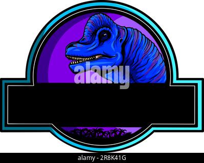 Darstellung des Brachiosaurus Dinosaurs-Logo-Vektors. Stock Vektor