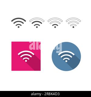 WiFi-Symbolvektor, WLAN-Internet-Schilder Stock Vektor