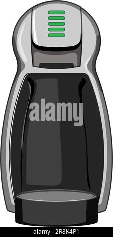 Vektorgrafik der Kaffeemaschine mit heißer Kapsel Stock Vektor