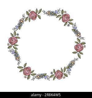 Nahtloses Muster mit Rosenblüten Stock Vektor