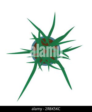 Pflanze in Blumentopf polygon. Gefülltes Vektorzeichen. Hauspflanzensymbol. Blüten in Töpfen, polygonale Farben auf weißem Hintergrund. Vektorzeichnung. 3D. Stock Vektor