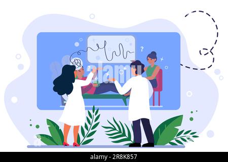Ärzte, die Psychologen untersuchen Stock Vektor