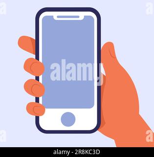 Männliches Smartphone in der Hand Stock Vektor