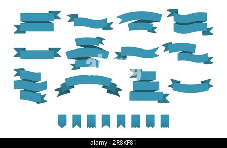 Blaue Bänder für Banner Stock Vektor