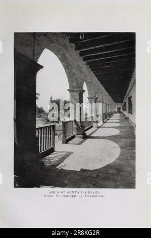 ARCADE, SANTA BARBARA by Dassonville aus dem Buch " on Sunset Highways : a book of Motor rambles in California " von Thomas Dowler Murphy, 1866-1928 Herausgeber Boston : The Page Company in 1915 Stockfoto