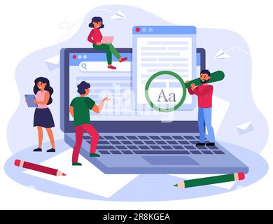 Blogging- und seo-Marketingkonzept Stock Vektor