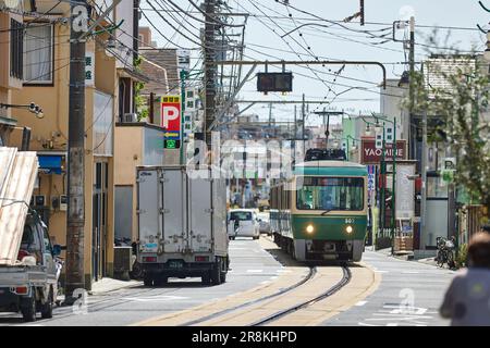 Enoshima Electric Railway, Präfektur Kanagawa, Japan Stockfoto