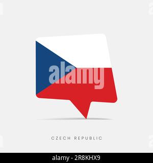 Chatsymbol für Flagge der Tschechischen Republik Stock Vektor