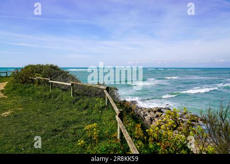 Dünen der Insel Oleron Atlantischer Strand im ozean von charente frankreich Stockfoto