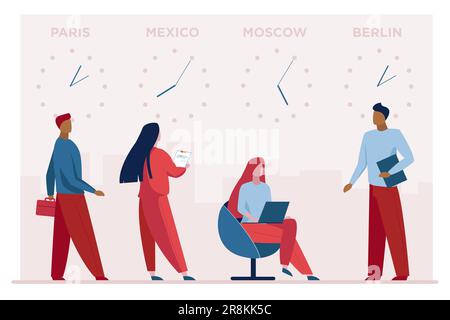 Lokale Zeitzonen Stock Vektor