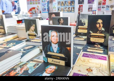 28. Oktober 2022: Antalya, Türkei: türkische Buchmesse und -Festival. Literaturverkauf und Bildungskonzept Stockfoto