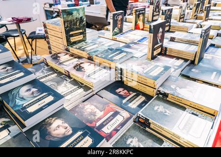 28. Oktober 2022: Antalya, Türkei: türkische Buchmesse und -Festival. Literaturverkauf und Bildungskonzept Stockfoto