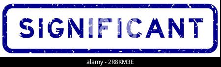 Grunge Blue kennzeichnender quadratischer Gummidichtungsstempel auf weißem Hintergrund Stock Vektor